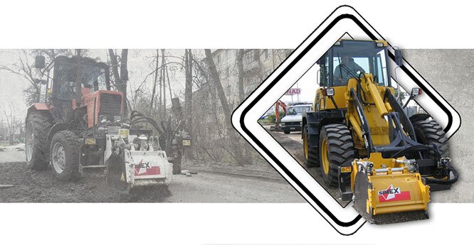навесны фрезы simex bobcat caterpillar jcb volvo для дорожного ремонта и удаления дорожной разметки (демаркировка)